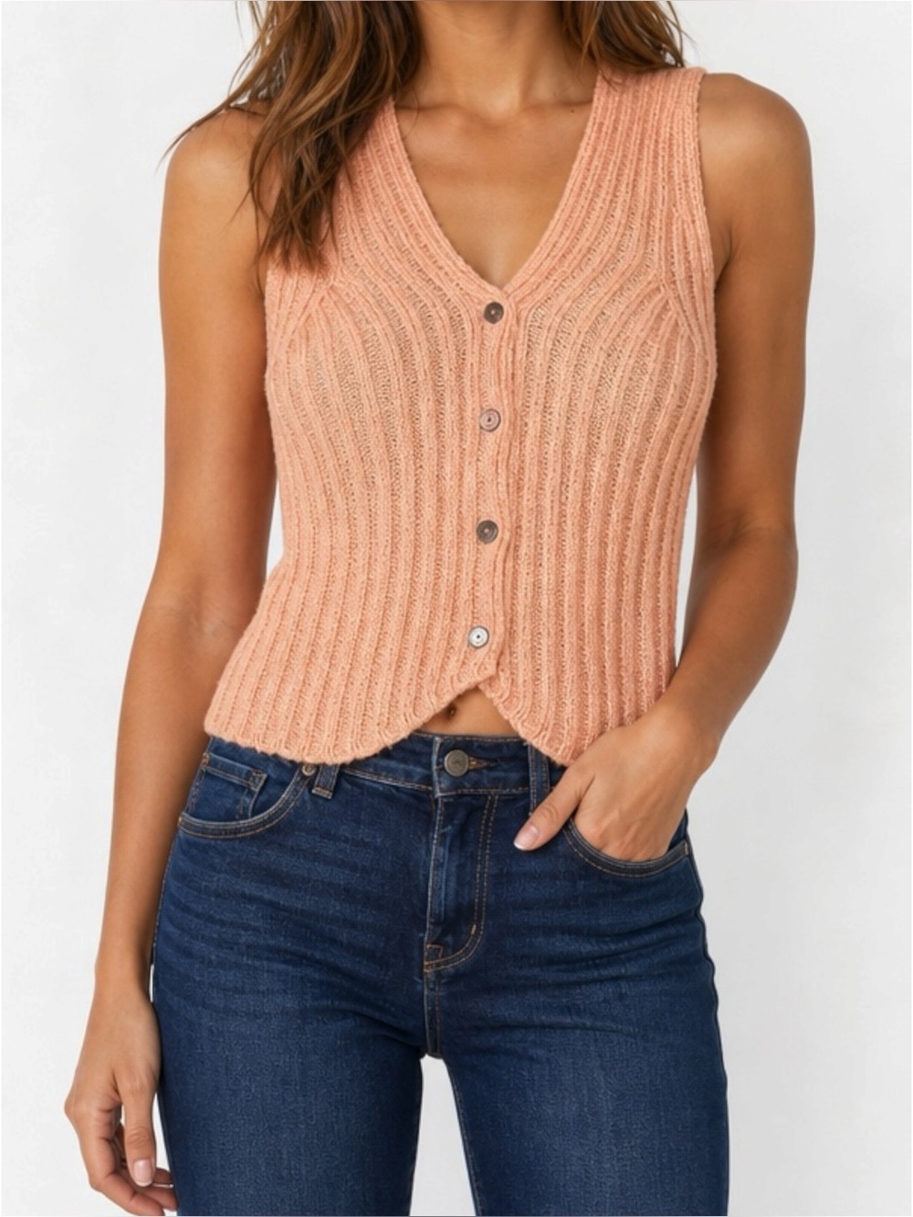 FAVORITE DAUGHTER The Knit Favorite Vest, Wool/Cashmere Mauve, XS